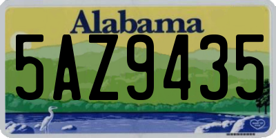 AL license plate 5AZ9435