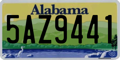 AL license plate 5AZ9441