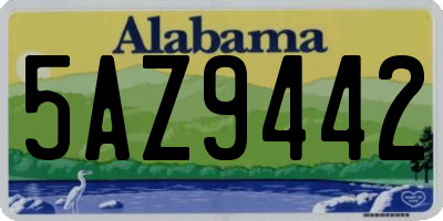 AL license plate 5AZ9442
