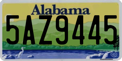 AL license plate 5AZ9445