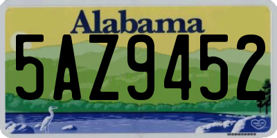 AL license plate 5AZ9452