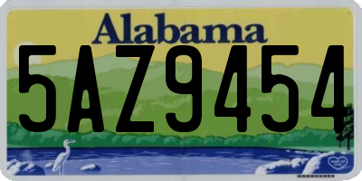 AL license plate 5AZ9454