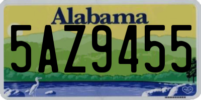 AL license plate 5AZ9455