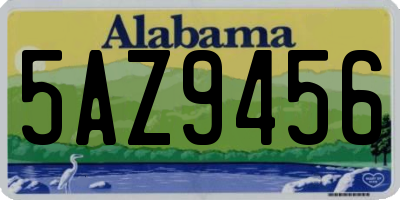 AL license plate 5AZ9456
