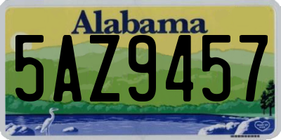 AL license plate 5AZ9457