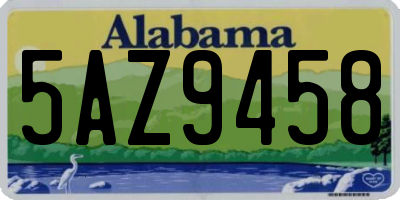 AL license plate 5AZ9458