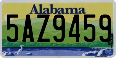 AL license plate 5AZ9459