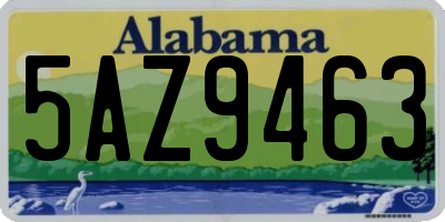AL license plate 5AZ9463