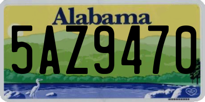 AL license plate 5AZ9470