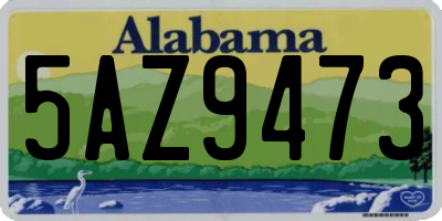 AL license plate 5AZ9473