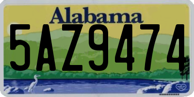 AL license plate 5AZ9474
