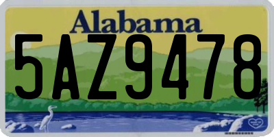 AL license plate 5AZ9478