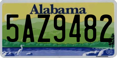 AL license plate 5AZ9482
