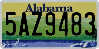 AL license plate 5AZ9483