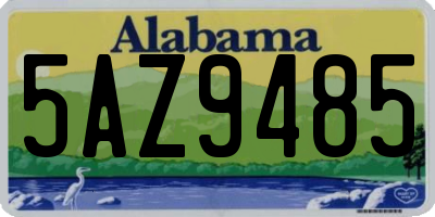 AL license plate 5AZ9485