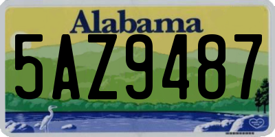 AL license plate 5AZ9487