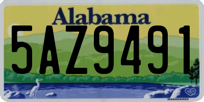 AL license plate 5AZ9491