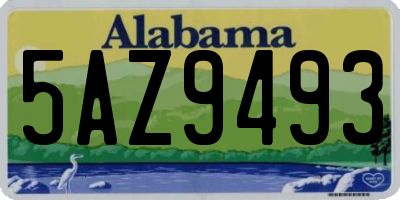 AL license plate 5AZ9493