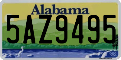 AL license plate 5AZ9495