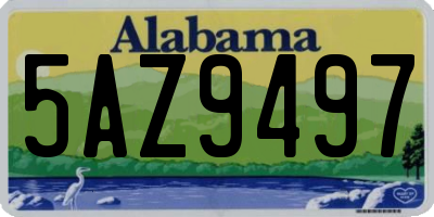 AL license plate 5AZ9497