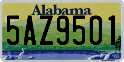 AL license plate 5AZ9501