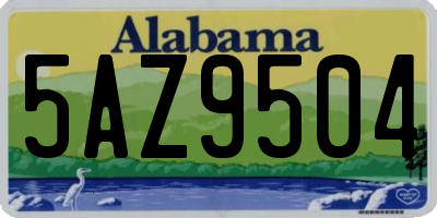 AL license plate 5AZ9504