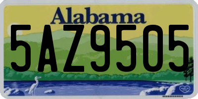 AL license plate 5AZ9505