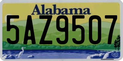 AL license plate 5AZ9507