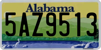 AL license plate 5AZ9513