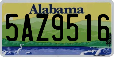 AL license plate 5AZ9516