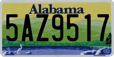 AL license plate 5AZ9517
