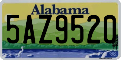 AL license plate 5AZ9520