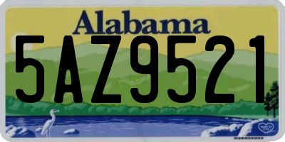 AL license plate 5AZ9521
