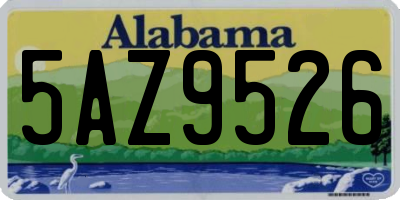 AL license plate 5AZ9526