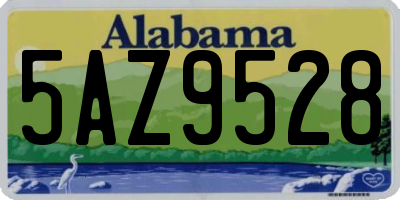 AL license plate 5AZ9528