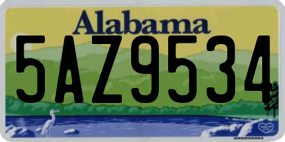AL license plate 5AZ9534