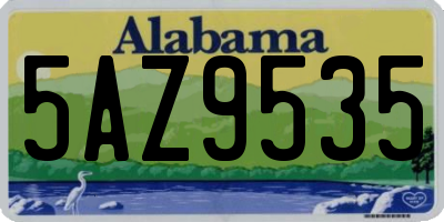AL license plate 5AZ9535