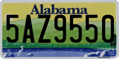 AL license plate 5AZ9550