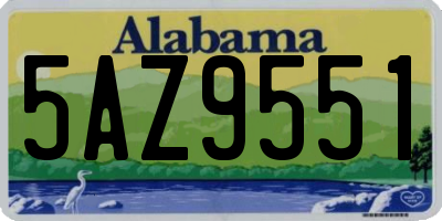 AL license plate 5AZ9551