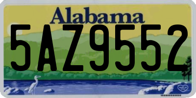 AL license plate 5AZ9552