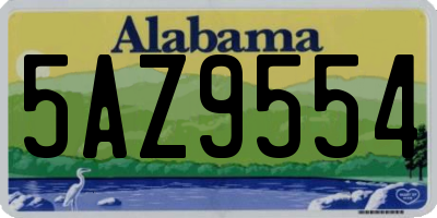 AL license plate 5AZ9554