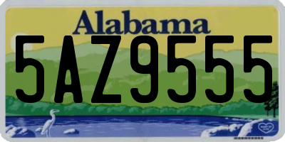 AL license plate 5AZ9555