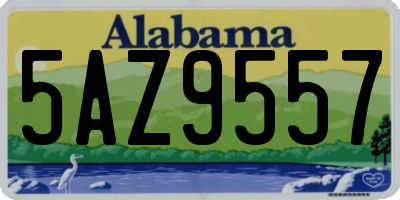 AL license plate 5AZ9557