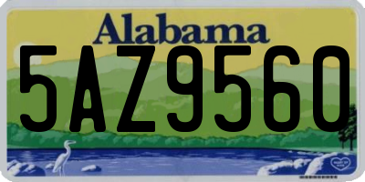 AL license plate 5AZ9560