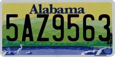 AL license plate 5AZ9563