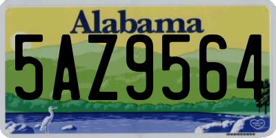 AL license plate 5AZ9564
