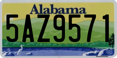 AL license plate 5AZ9571