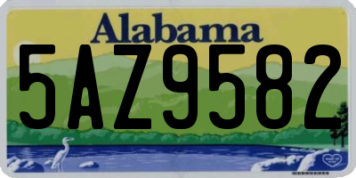 AL license plate 5AZ9582