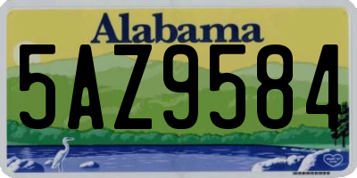 AL license plate 5AZ9584