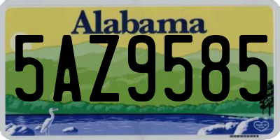 AL license plate 5AZ9585